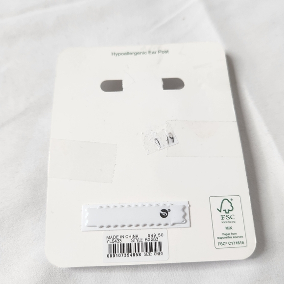 J. Crew Puffy Heart Gold Toned Hoop Earrings - Picture 5 of 5